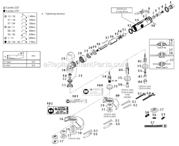 Part Location Diagram of 2050542063 Chicago Pneumatic Throttle Kit